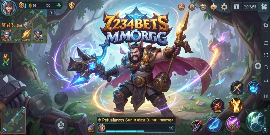 Gameplay seru dan interaktif dalam 1234BETS MMORPG.