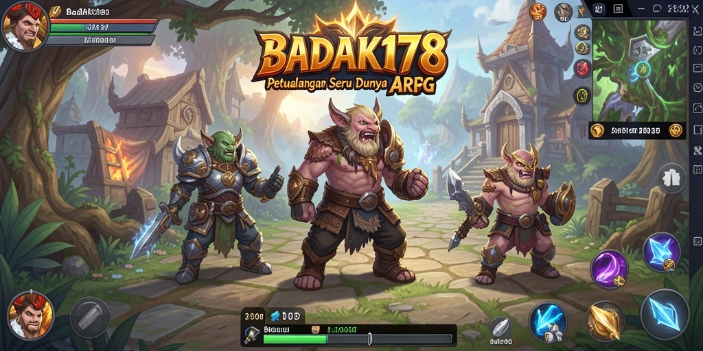 Tampilan gameplay seru dari BADAK178 dengan aksi melawan monster.