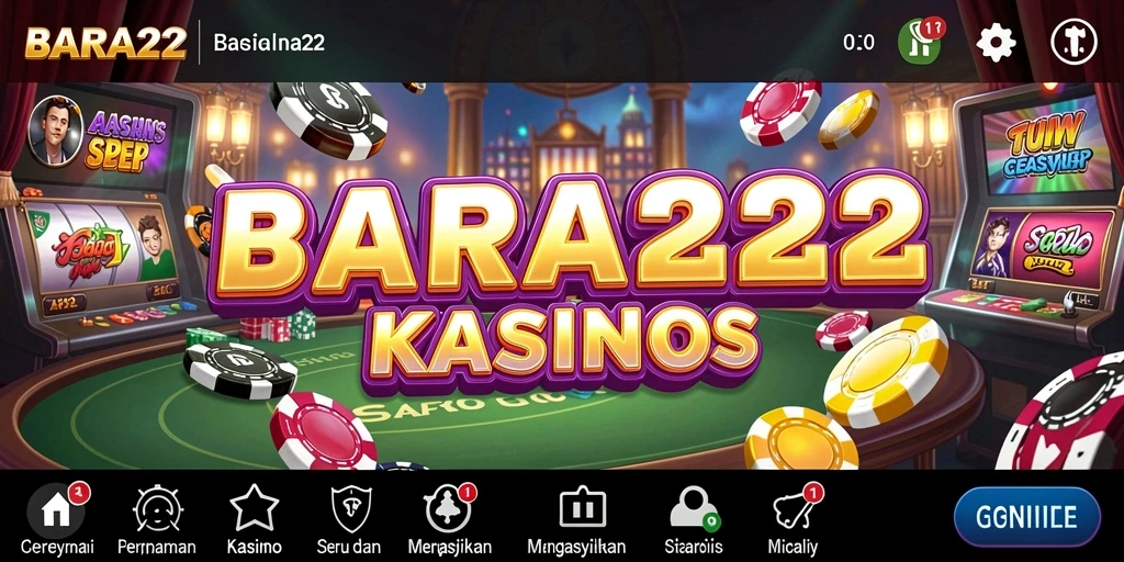 Screenshot gameplay BARA22 menampilkan momen seru dalam permainan Kasino.