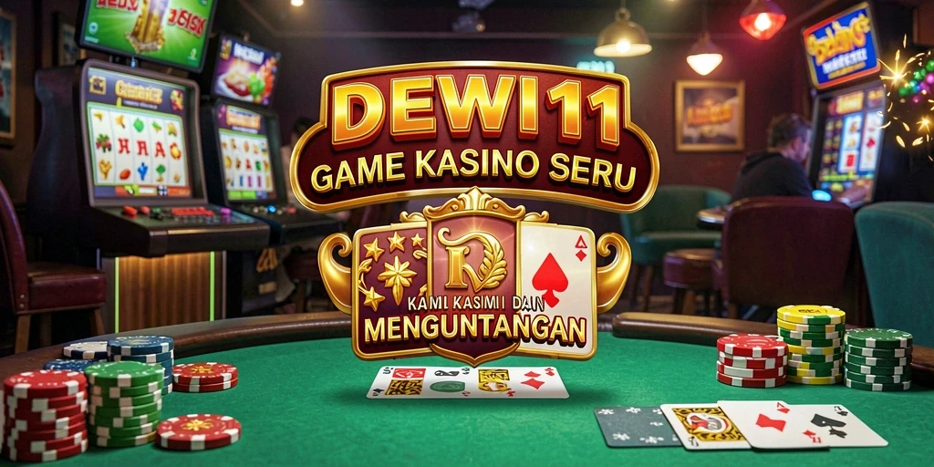 Tampilan antarmuka DEWI11 yang menawan dengan gameplay Kasino yang seru.