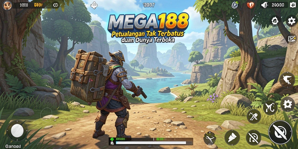 Tampilan gameplay MEGA188 yang menawan dalam dunia Open World.