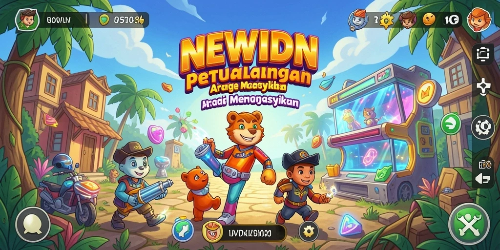 Screenshot gameplay NEWIDN yang penuh aksi dan tantangan.