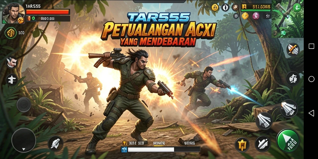 Screenshot TAR555 menunjukkan aksi mendebarkan dalam gameplay penuh tantangan.