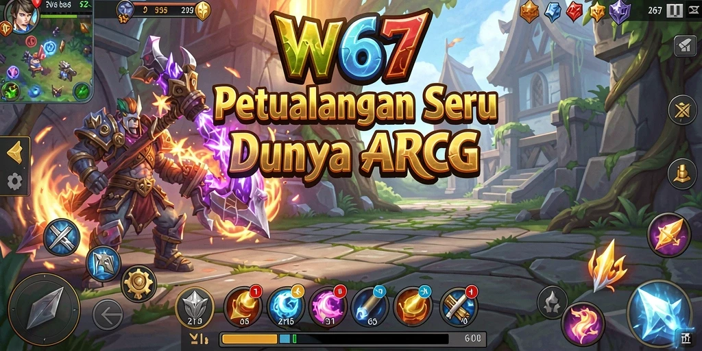 Screenshot gameplay W67 yang menunjukkan aksi pertempuran menarik.