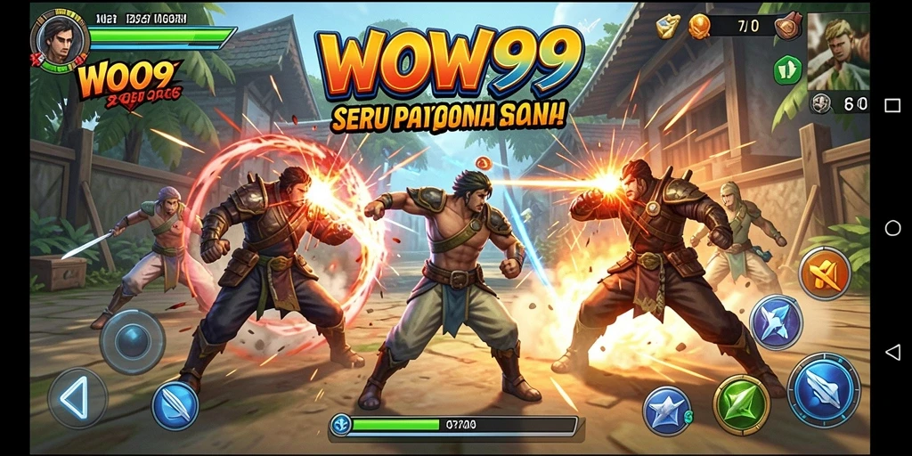 Gameplay seru dari pertarungan karakter dalam WOW99.